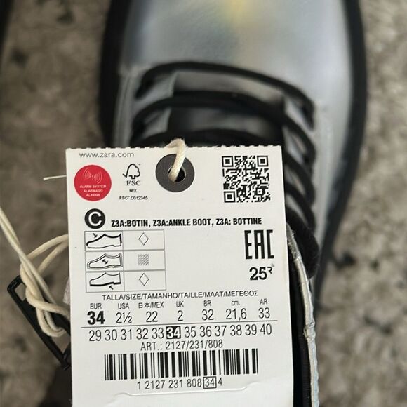 ZARA Kids | Silver | METALLIC ANKLE BOOTS - Picture 9 of 9